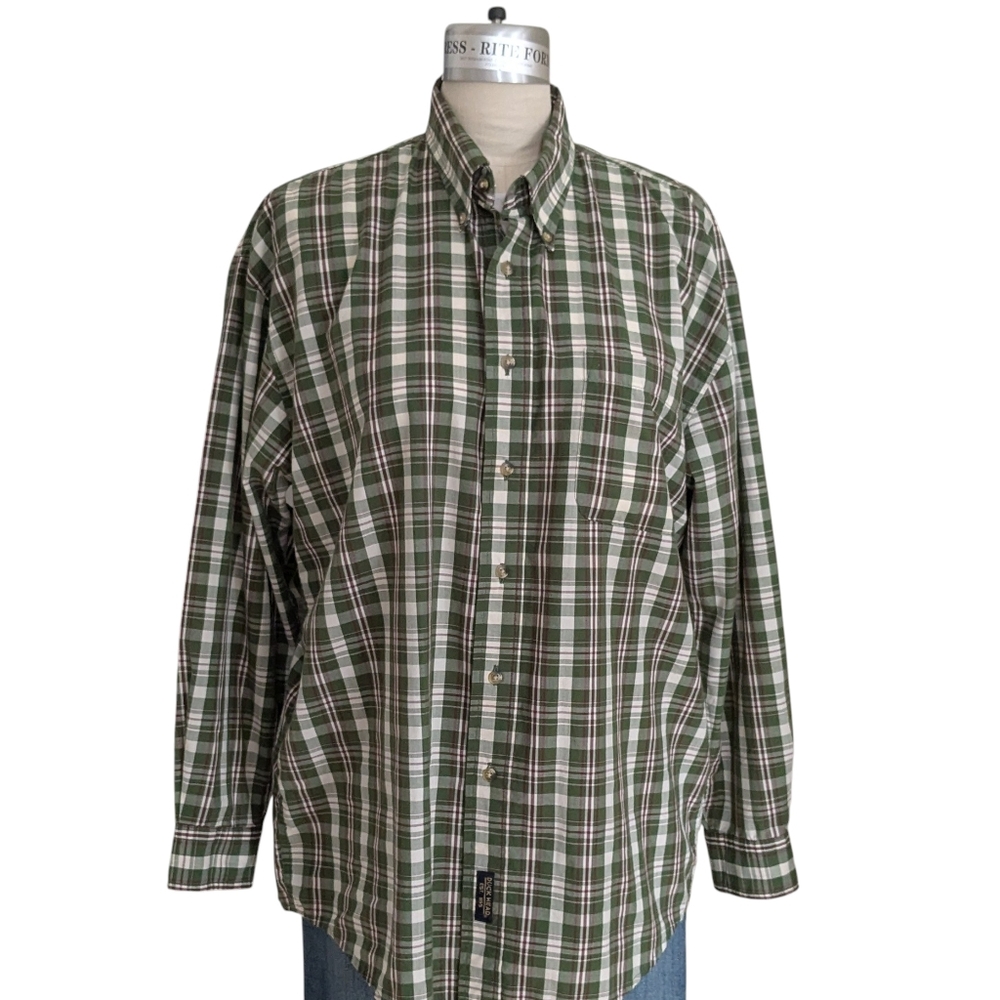 Duck Head Iron Free Plaid Shirt Size Large